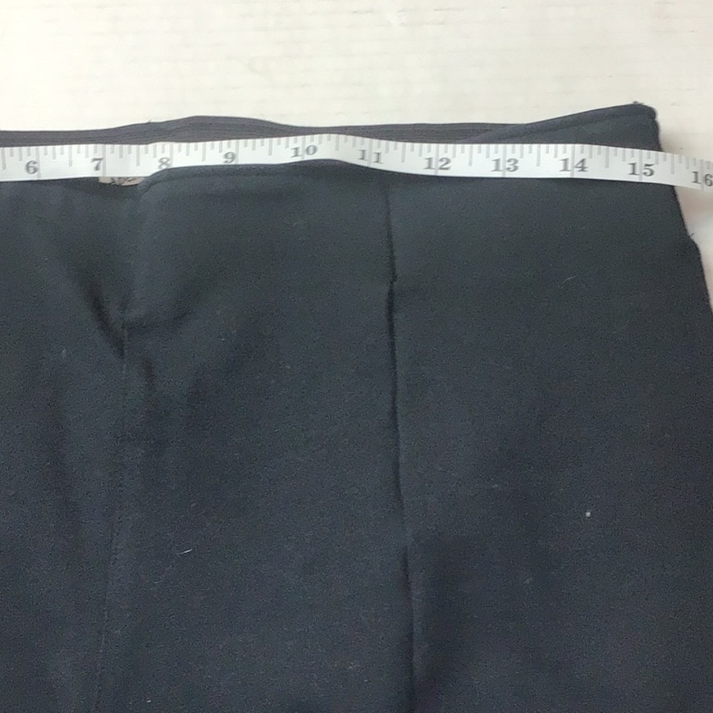 Abercrombie & Fitch Black Ponte Pullon Flare Pants Split Side Ankle Women’s L - Picture 7 of 9